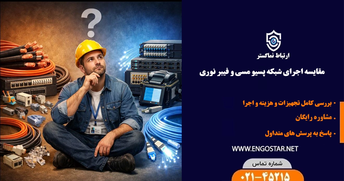 مقایسه اجرای شبکه پسیو مسی با فیبر نوری