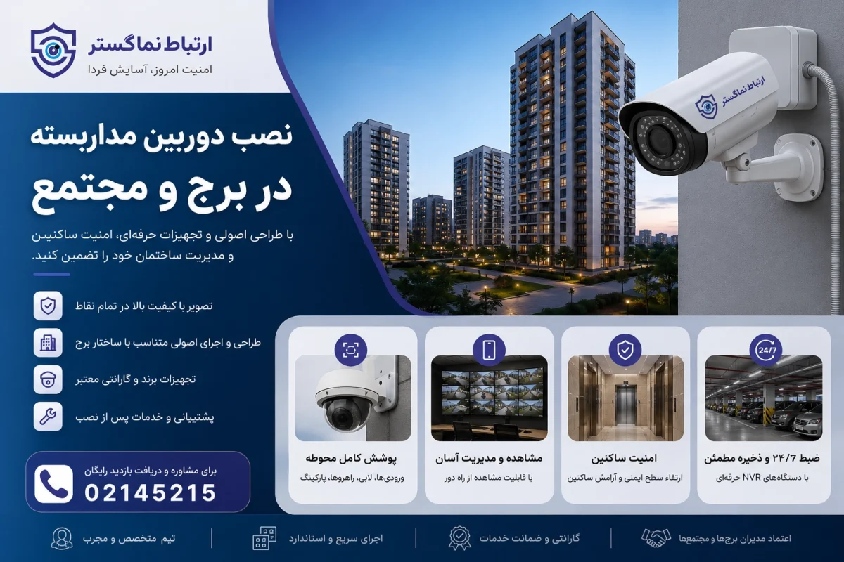 نصب دوربین مداربسته برای برج