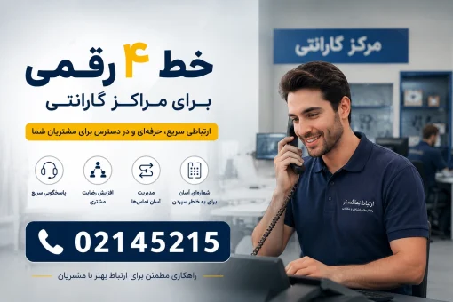خط 4 رقمی برای مرکز گارانتی